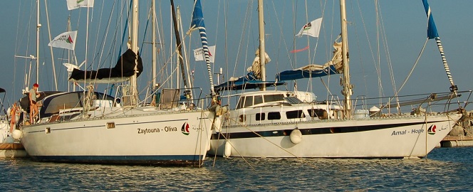 Zaytouna and Amal at a port in Spaisn