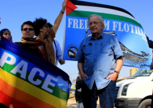 Noam Chomsky in the port of Gaza, October 2012.